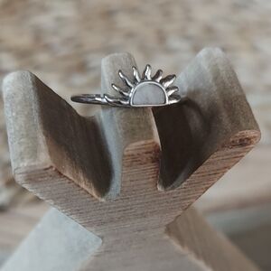 Pure Vida Silver Accent Half Sun RingSize 6